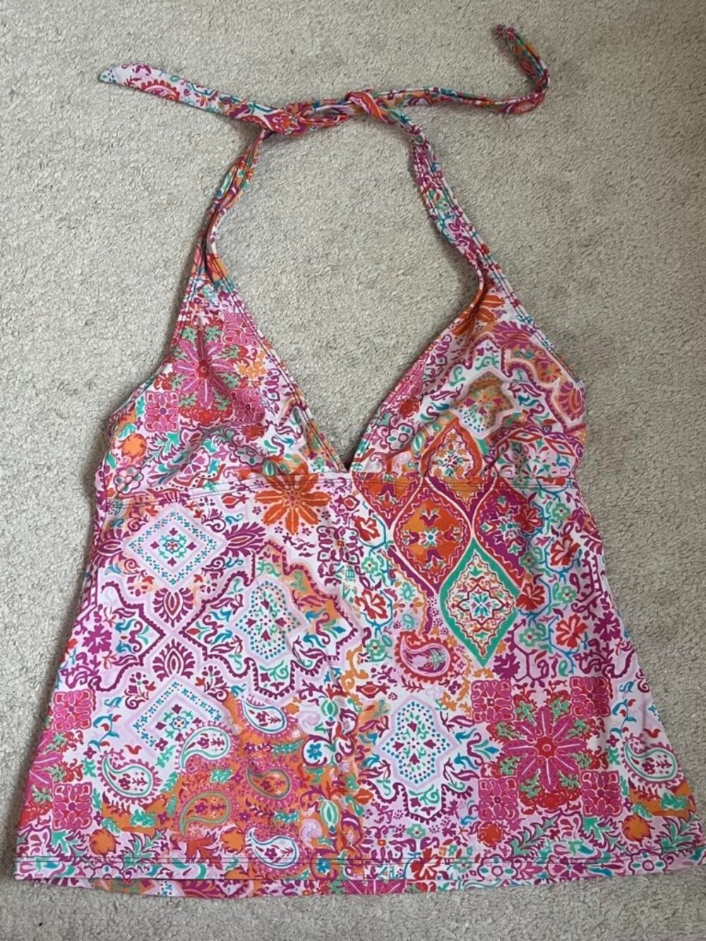 Chaps halter tankini top
